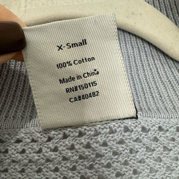 VARLEY Calva Knit polo sweater in “Pearl Blue” - Picture 13 of 14